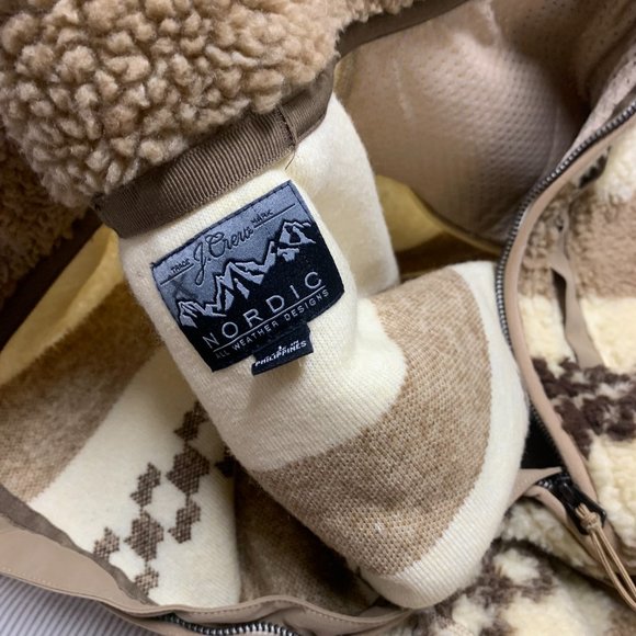 J.Crew Nordic Sherpa Fleece Jacket - Men's - Size L - Large - Retro Design - Picture 7 of 9